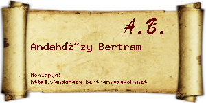 Andaházy Bertram névjegykártya